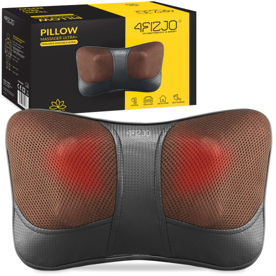 Купить Массажная подушка  4FIZJO Shiatsu Ultra+ Brown в Киеве - фото №1